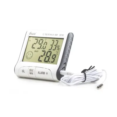 DC103 Termometr-Hiqrometr (Rütubət və Temperatur Ölçən) Zondlu, Daxili/Çöl, Min/Maks – DİWU
