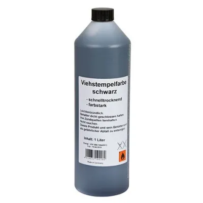 1000 ml cold stamping ink for animal marking processes.