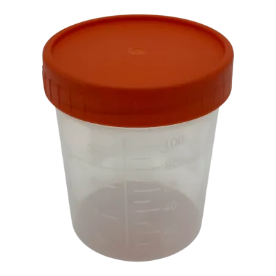 100 ml steril sidik stəkanı, nümunə qabı, tibbi analiz stəkanı