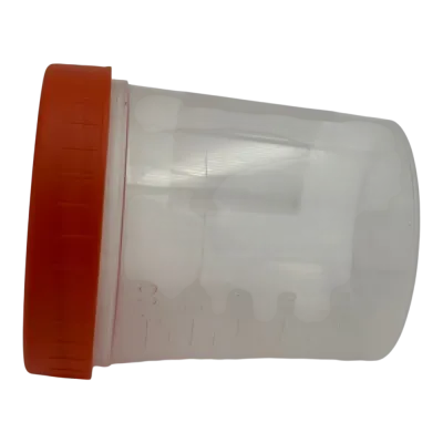 Steril sidik nümunəsi üçün qapaqlı stəkan, 100 ml tibbi analiz qabı.
