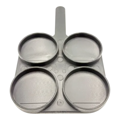 Black mastitis test disc, black economical clinical udder examination tray.