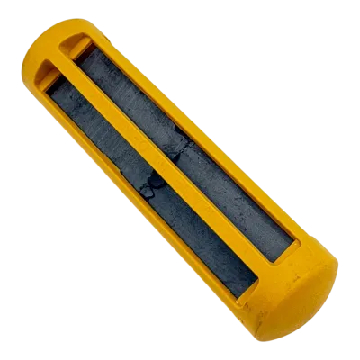 Bovimini caged rumen magnet, yellow, 25 x 100 mm, pack of 10, farm animal health protection product.