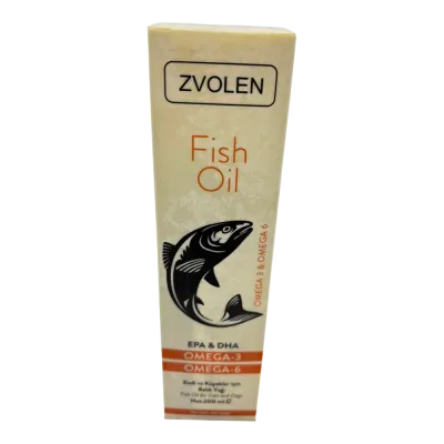 Zvolen Balıq Yağı Omega 3-6 200 ml pişiklər və itlər üçün ev heyvanları üçün yem əlavəsi.