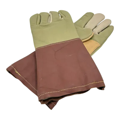 Full leather cat catching glove, 45 cm, tooth-resistant glove, dog catching glove.