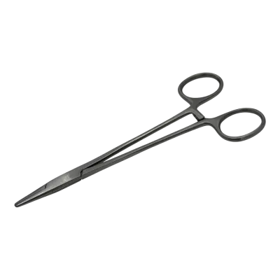 14 cm long hemostatic forceps, 14 cm curved surgical instrument.