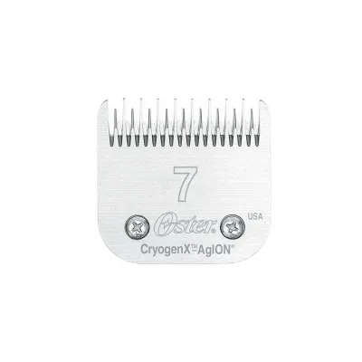 Oster A5 series professional pet grooming razors come with 7 blades.