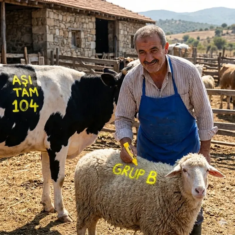 Top Marker Hayvan İşaretleme Kalemi Sarı