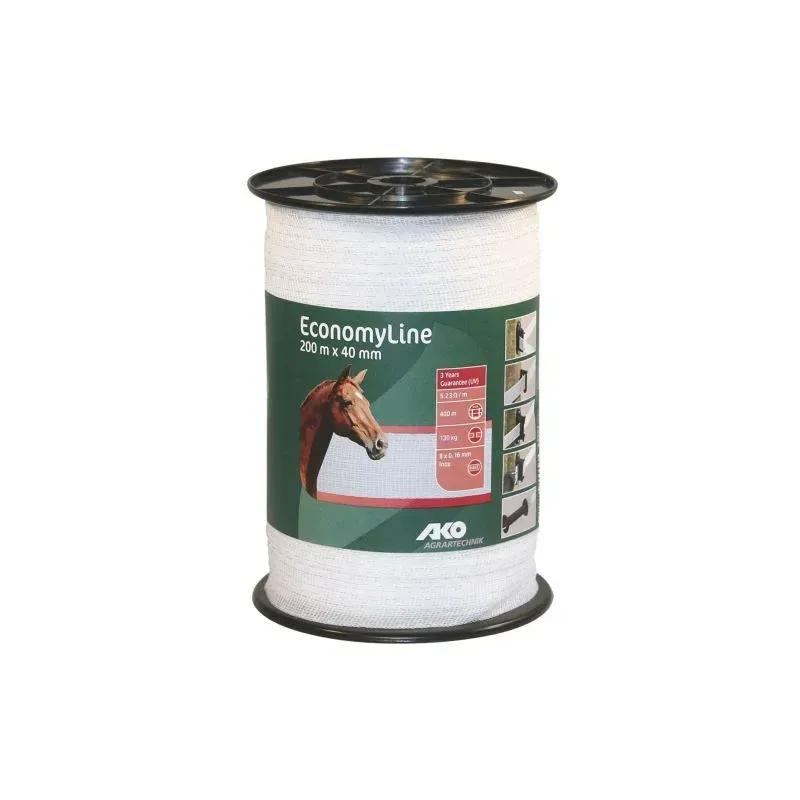 40 mm White Electric Fence Tape, 200 Meters