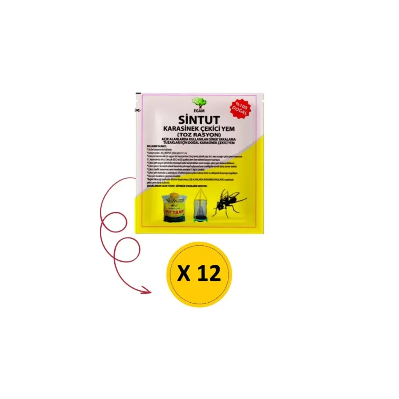 Fly Bait 12 Pieces x 25 Grams | Pheromone-infused Natural Fly Trapping Bait