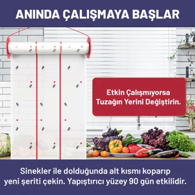 Yapışkanlı Rulo Sinek Tuzağı 10 Metr – Farmena