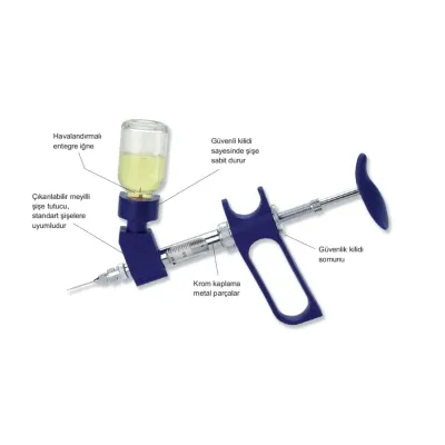 Farm & Veterinary: Otomatik Syringe 2 ml. Sise Adaptorlu Model 187.1