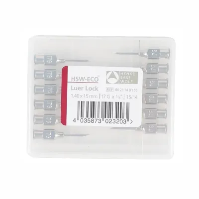 HSW Eco Enjektör İğnesi (17G x 5/8) 1.4 x 15 mm - 12/pk