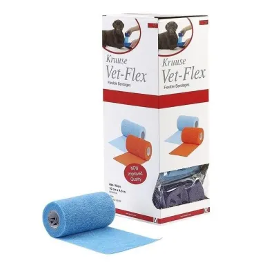 Farm & Veterinary: Vet-Flex Cohesive Bandage 10 cm x 4.5 metre Karisik ( 10'lu Paket )