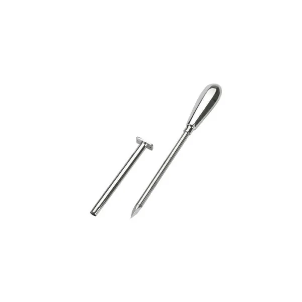 Trokar 9 cm, verchromt, 2 Kanülen und Metallgriff