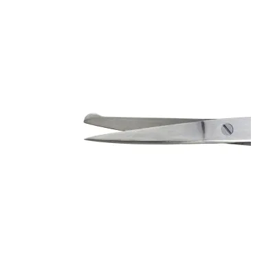 Kruuse Veteriner Makas. 14 cm. Bir Ucu Düğmeli