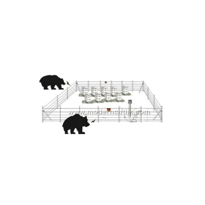 Professional solar-powered electric fence system for wildlife in areas of 0-400 m².
