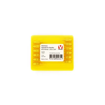 12 Professional Veterinary Syringe Needles, Measuring 08 x 10 mm