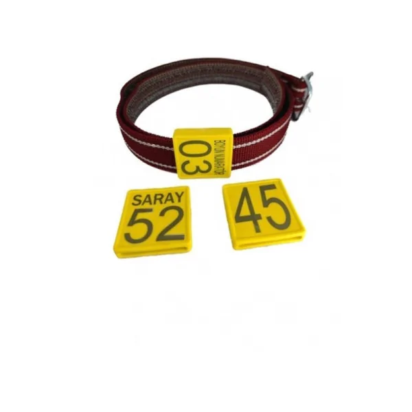 Small Livestock Buckle Neck Belt with Laser Printed Numbering