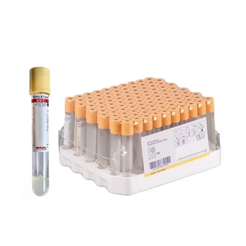 Vacuum Sealing Tube 9 ml Gel-filled Yellow Cap (100 Pieces)