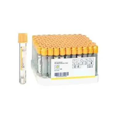 Farm & Veterinary: Vacuum Tube. 9 ml. Gel. Yellow Cap (100 Pcs)