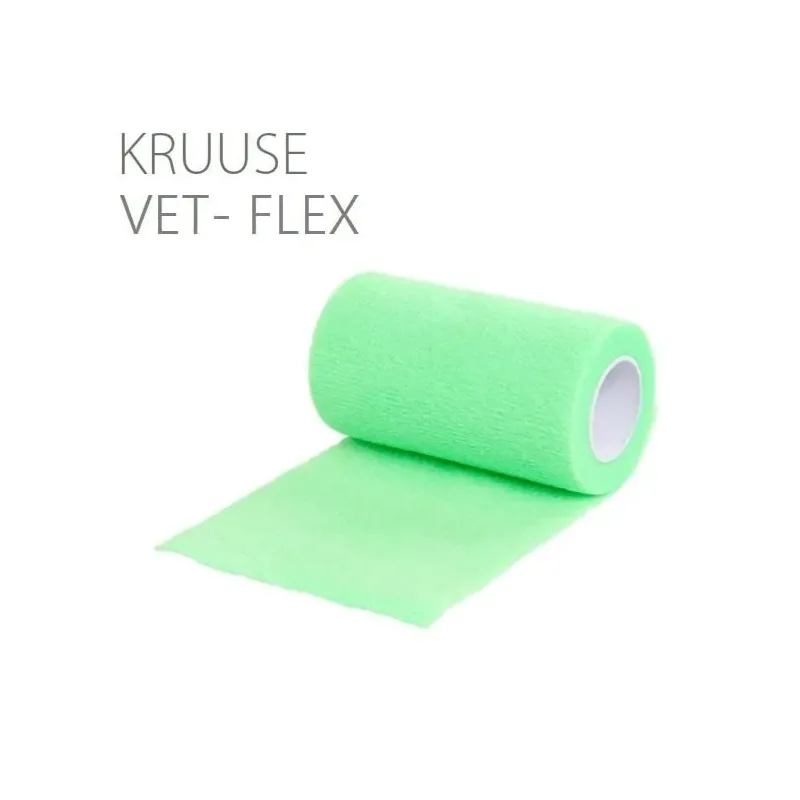 Kruuse Vet-Flex Cohesive Bandaj. 10 cm x 4.5 metre. Yeşil