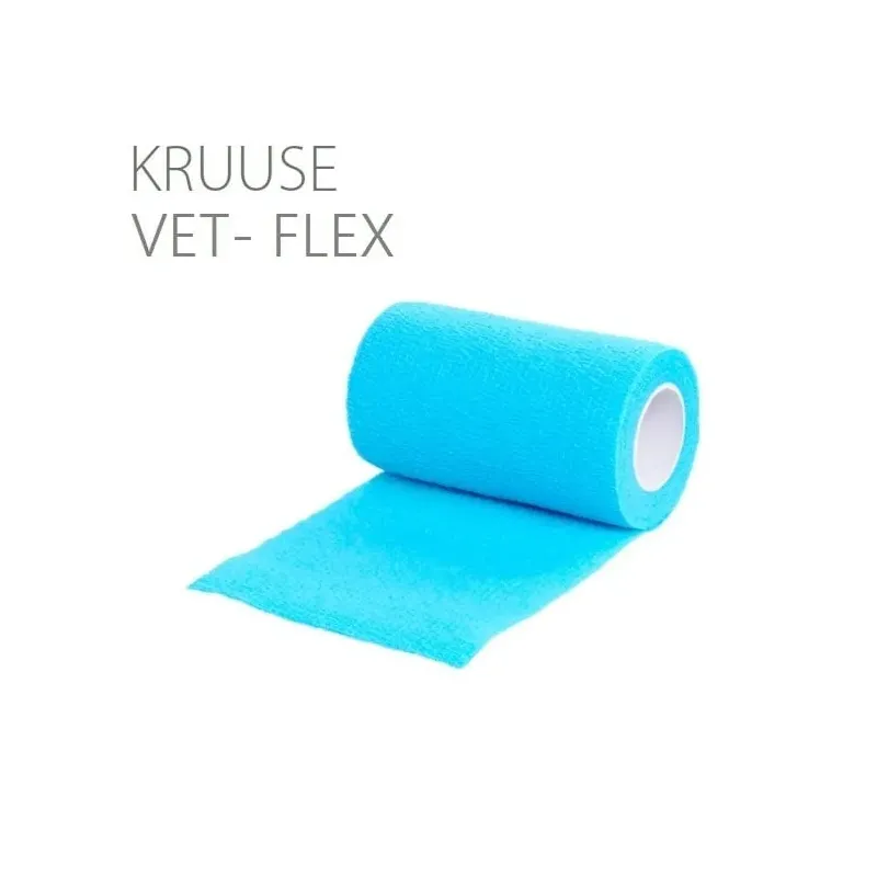 Kruuse Vet-Flex Kohäsivverband 10 cm x 45 Meter Blau