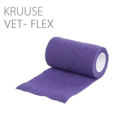 Kruuse Vet-Flex Cohesive Bandaj. 10 cm x 4.5 metre. Mor