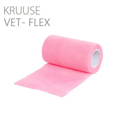 Kruuse Vet-Flex Birləşdirici Bandaj. 10 sm x 4.5 metr. Çəhrayı – KRUUSE