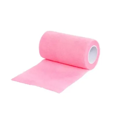 Kruuse Vet-Flex Cohesive Bandaj. 10 cm x 4.5 metre. Pembe