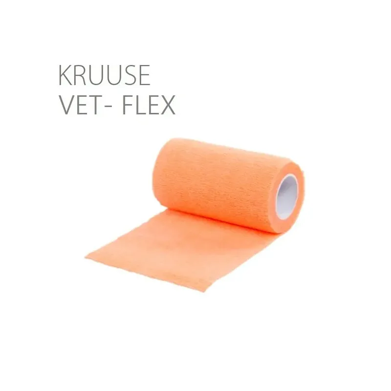 Kruuse Vet-Flex Birləşdirici Bandaj. 10 sm x 4.5 metr. Narıncı.