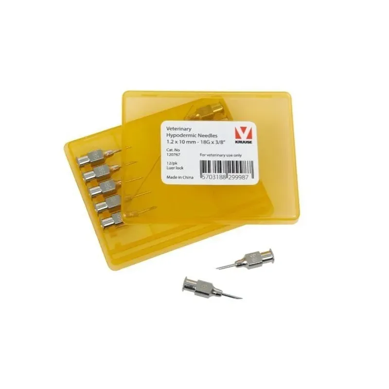 KRUUSE-VET Enjektör İğnesi (18Gx3/8) 1.2 x 10 mm (12 Adet)