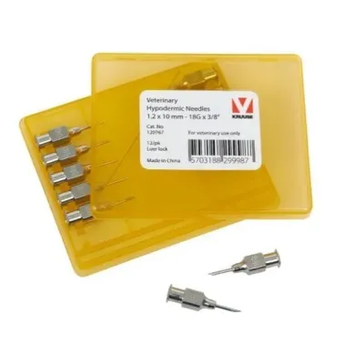 KRUUSE-VET Enjektör İğnesi (18Gx3/8) 1.2 x 10 mm (12 Adet)