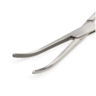  Paslanmaz çelik hemostatik pens 18 cm 7.1 eğri kavisli model uzun klemp