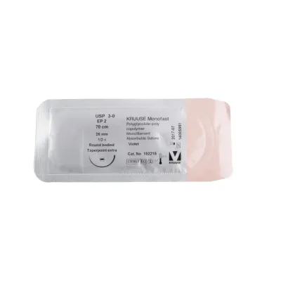 Farm & Veterinary: Veterinary Monofast Suture. No:3/0. 70 cm. 26 mm 1/2 Yuvarlak with Needle. 18/pk