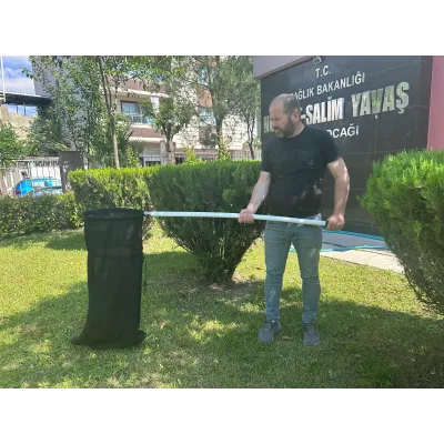 İlan daşıma çantası, 175 sm, tor, davamlı plastik tutacaq, təhlükəsiz sürünən daşıma çantası.