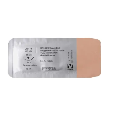 Farm & Veterinary: Veterinary Monofast Suture. No:0. 70 cm. 30 mm 3/8 Keskin with Needle. 18/pk