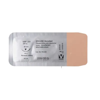 Farm & Veterinary: Veterinary Monofast Suture. No:2/0. 70 cm. 26 mm 3/8 Keskin with Needle. 18/pk