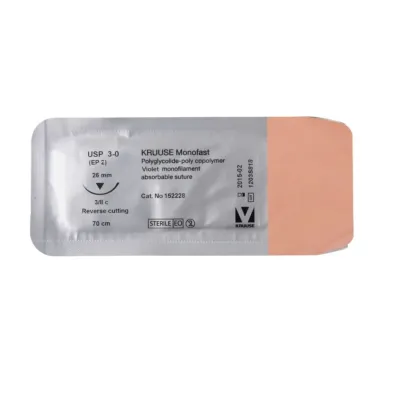Farm & Veterinary: Veterinary Monofast Suture. No:3/0. 70 cm. 26 mm 3/8 Keskin with Needle. 18/pk