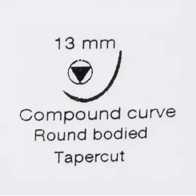 Farm & Veterinary: Veterinary Monofast Suture. No:5/0. 45 cm. 13 mm Egri Yuvarlak with Needle. 18/pk