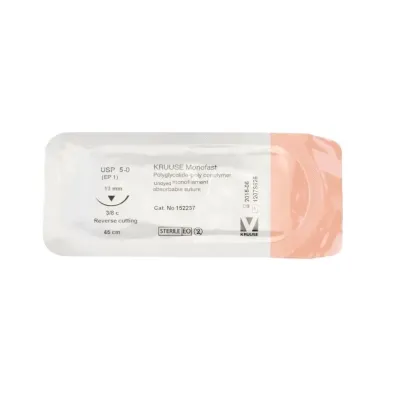 Farm & Veterinary: Veterinary Monofast Suture. No:5/0. 45 cm. 13 mm 3/8 Keskin with Needle. 18/pk