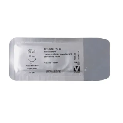 Veteriner PD-X İplik. No:0. 70 cm. 30 mm 1/2 Yuvarlak İğneli. 18/pk