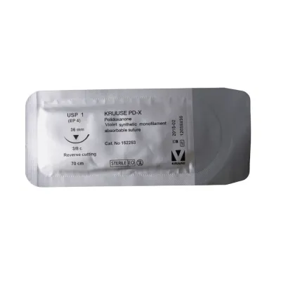 Veteriner PD-X İplik. No:1. 70 cm. 36 mm 3/8 Keskin İynəli. 18/pk – KRUUSE