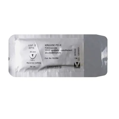 Farm & Veterinary: Veterinary PD-X Suture. No:2. 70 cm. 40 mm 1/2 Keskin with Needle. 18/pk