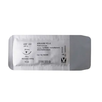 Veteriner PD-X İplik. No:2/0. 70 cm. 26 mm 3/8 Keskin İynəli. 18/pk – KRUUSE