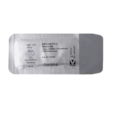 Veteriner PD-X İplik. No:2/0. 70 cm. 26 mm 1/2 Yuvarlak İynəli. 18/pk – KRUUSE