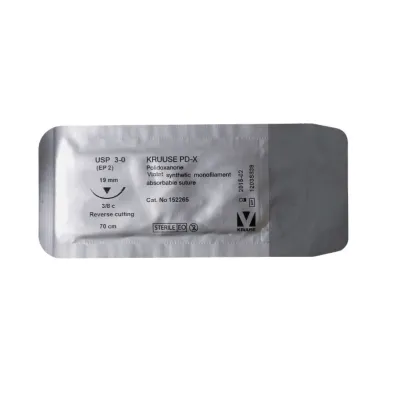 Farm & Veterinary: Veterinary PD-X Suture. No:3/0. 70 cm. 19 mm 3/8 Keskin with Needle. 18/pk