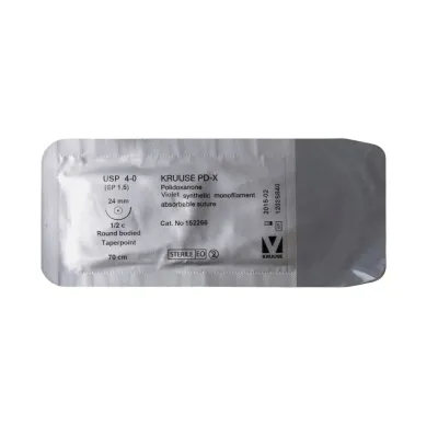 Veteriner PD-X İplik. No:4/0. 70 cm. 24 mm 1/2 Yuvarlak İynəli. 18/pk – KRUUSE