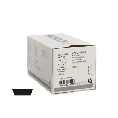 Veteriner PD-X İplik. No:5/0. 45 cm. 13 mm 3/8 Micro İğneli. 18/pk