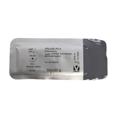 Veteriner PD-X İplik. No:1. 70 cm. 36 mm 1/2 Keskin İynəli. 18/pk – KRUUSE