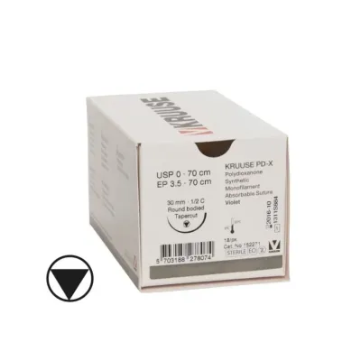 Farm & Veterinary: Veterinary PD-X Suture. No:0. 70 cm. 30 mm 1/2 Yuvarlak with Needle. 18/pk